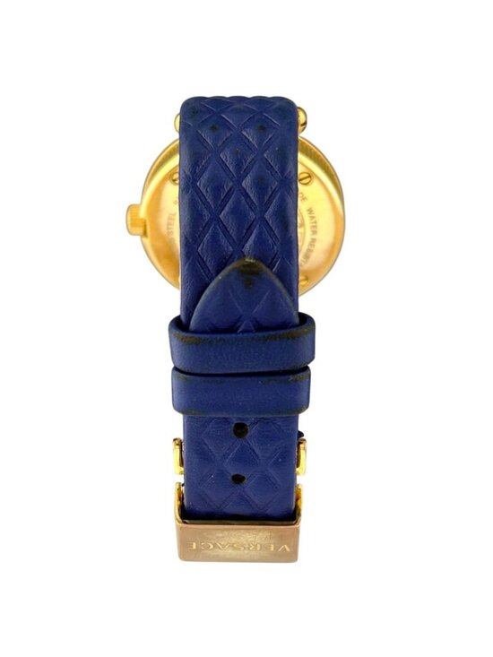 Versace Micro Vanitas Watch SS Leather Quartz Blue main image 6